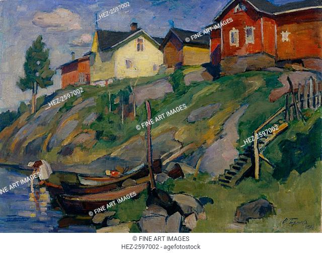 A country village in Finland, 1915. Found in the collection of the State Tretyakov Gallery, Moscow