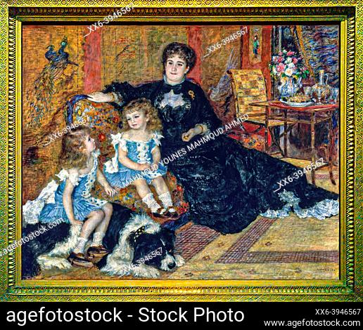 Auguste Renoir, Madame Georges Charpentier (Marguérite-Louise Lemonnier, 1848–1904) and Her Children, Georgette-Berthe (1872–1945) and Paul-Émile-Charles...