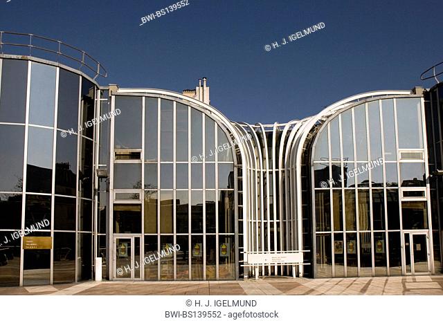 View of building facade of Les Halles, France, Les Halles, Paris
