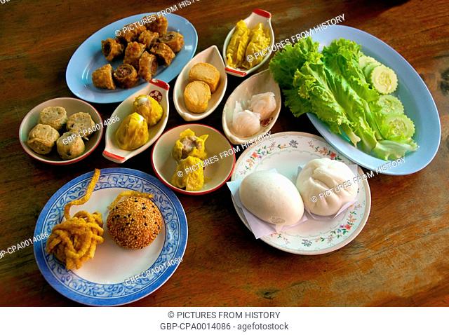Thailand: Dim Sum and Grilled Pork restaurant on the Huai Yod Road, Trang Town, Trang Province, southern Thailand