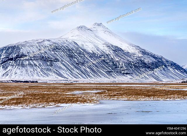 Winter Icelandic Road Trip, Ring Road near Hofn, Eastern Region. Iceland, Europe