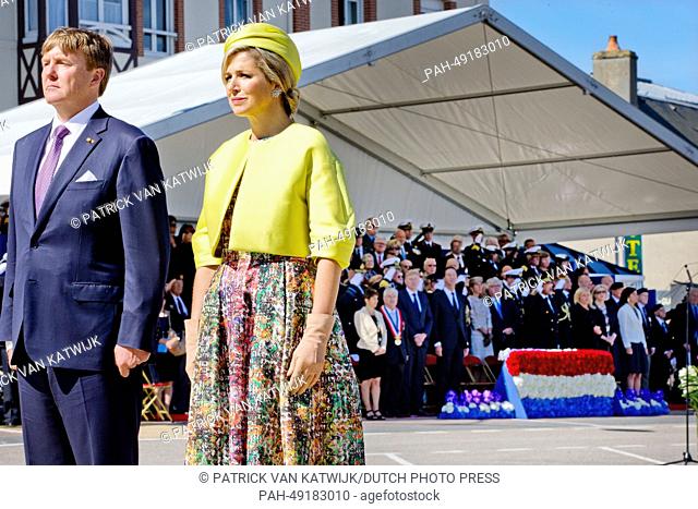 Dutch King Willem-Alexander and Queen Maxima attend the D-Day commemoration to mark the 70th anniversary of the Allied landings on D-Day, in Arromanches, France
