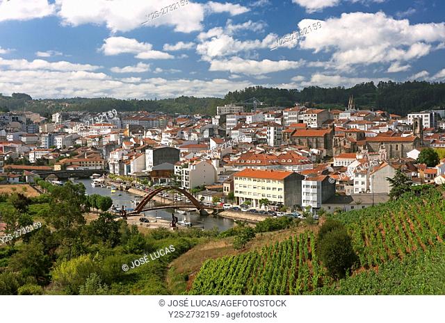 Panoramic view, Betanzos, La Coruña province, Region of Galicia, Spain, Europe