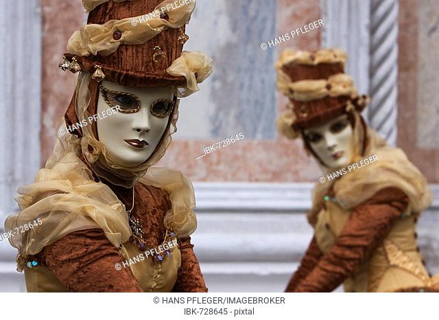 Masks, costumes during Carnival in Venice, Italy, Europe