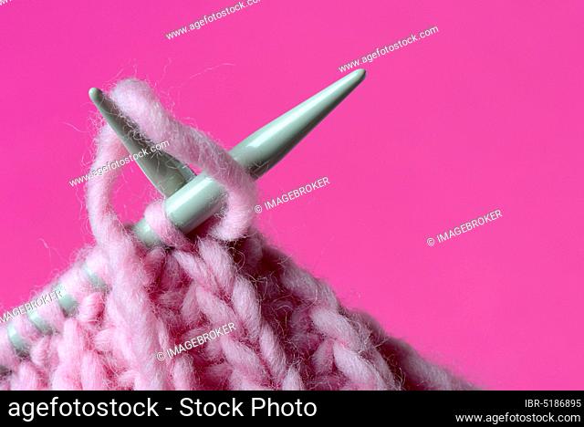 Knitted wool with knitting needles, wool, felting wool, do-it-yourself, knitting