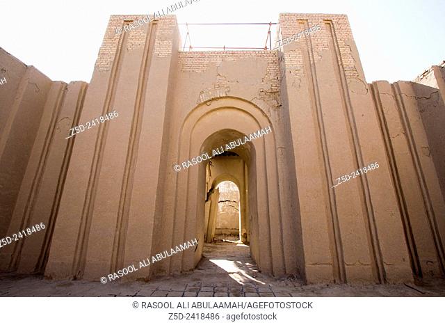 A picture of the inside of the Temple of ninmakh, The oldest temple in the ancient city of Babylon in Iraq