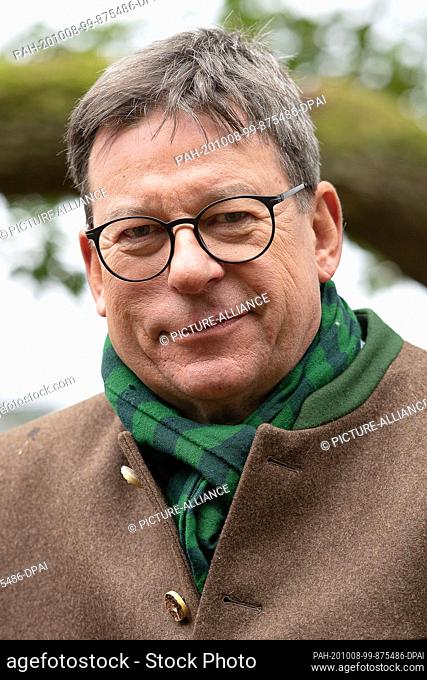 08 October 2020, Hessen, Waldeck: Manfred Bauer, head of the National Park Authority, stands by the announcement of the expansion of the Kellerwald-Edersee...