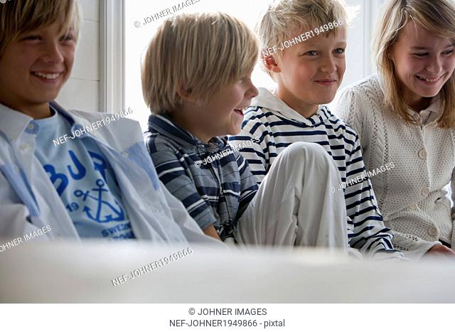 Children together, Vastkusten, Sweden
