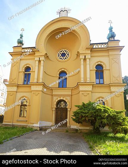 The synagogue in the Moorish style in Caslav was built in 1898-1900.After the war it was used as a warehouse, now it has been returned to the Jewish community