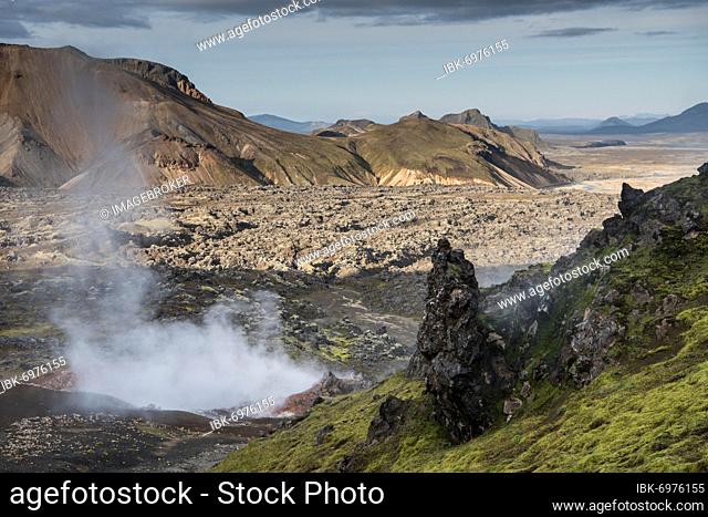 Laugahraun Lava Field, Rhyolite Mountains, High Temperature Area, Landmannalaugar, Highlands, Iceland, Europe