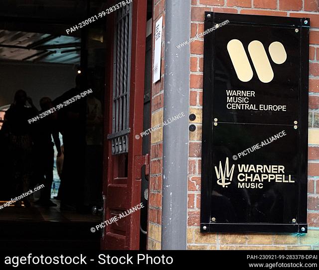 21 September 2023, Hamburg: The lettering of the music label Warner Music Central Europe and the music publisher Warner Chappell Music Germany can be read next...
