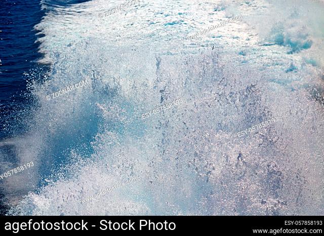 foam  and froth in the sea   of mediterranean greece