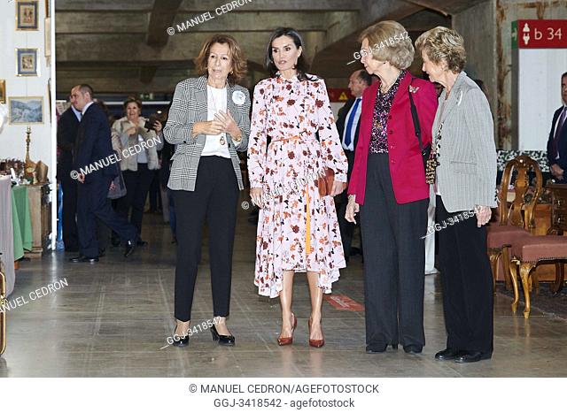 Queen Letizia of Spain, The former Queen Sofia attend 'Rastrillo Nuevo Futuro' on November 19, 2019 in Madrid, Spain