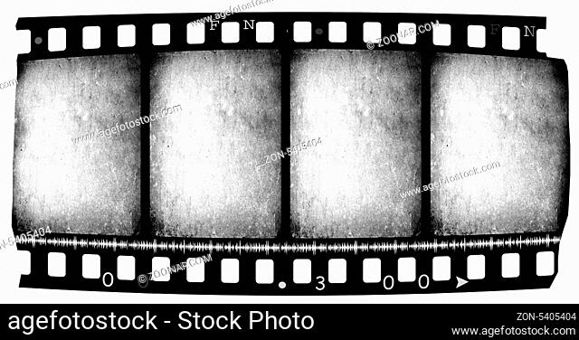 Close up of vintage movie film strips