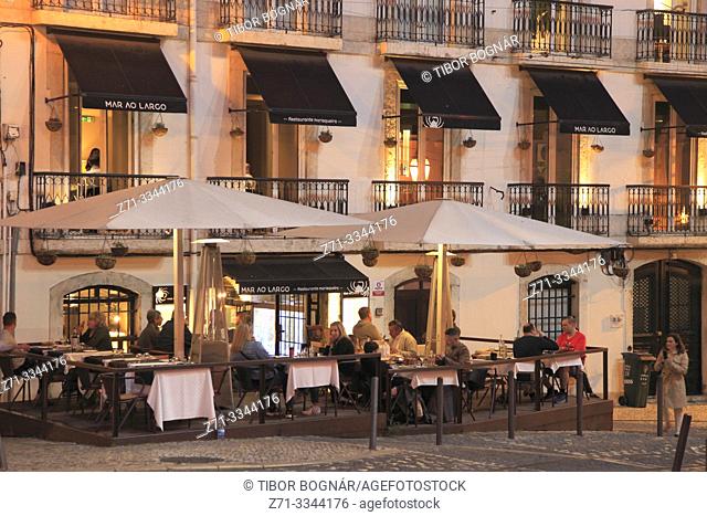 Portugal, Lisbon, Bairro Alto, Mar au Largo, restaurant, people, nightlife,