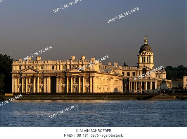 Buildings at the waterfront, Royal Naval College, Greenwich, London, England