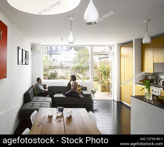 Kitchen/dining room in house extension at rear. | Architect: Justin Nicholls | Designer: Justin Nicholls