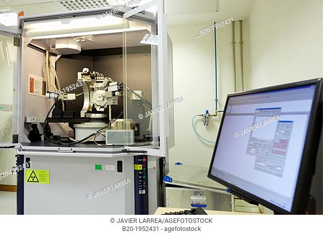 Observing a Ti-Al alloy. X-ray diffractometer. Technological Services to Industry. Tecnalia Research & Innovation, Donostia, San Sebastian, Gipuzkoa