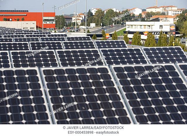 Solar panels. Ficoba. Irun, Gipuzkoa, Basque Country, Spain