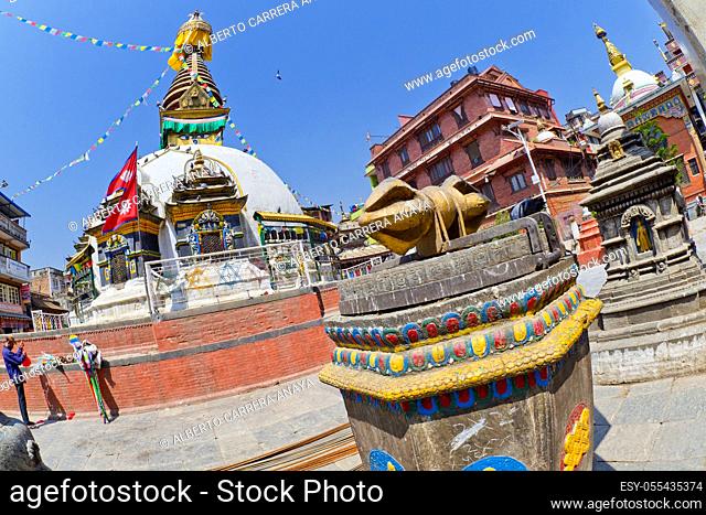 Shree Gha Buddhist Stupa, Kathesimbu Stupa, Thamel Tourist Area, Kathmandu, Nepal, Asia