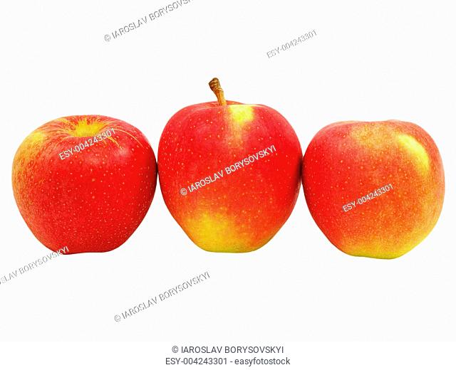 Three red apple