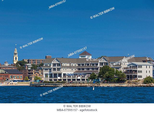 USA, New England, Massachusetts, Cape Ann, Gloucester, town view with Beauport Hotel