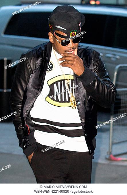 Ne-Yo arrives at the BBC Radio 1 studios to be a guest on Nick Grimshaw's breakfast show Featuring: Ne-Yo, Shaffer Chimere Smith Where: London
