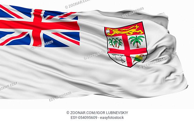 Fiji Naval Ensign Flag, Isolated On White Background