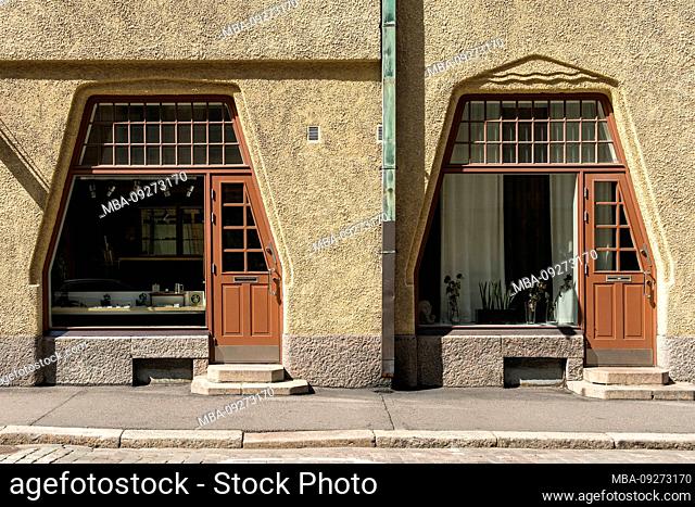 Helsinki, Old Town, Art Nouveau, Fabianinkatu, shop window