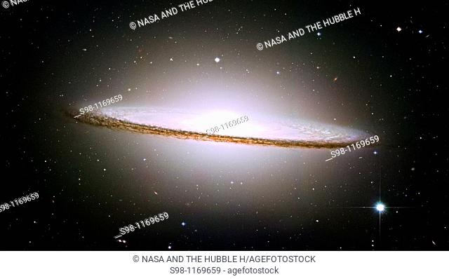 NASA's Hubble Space Telescope has trained its razor-sharp eye on one of the universe's most stately and photogenic galaxies, the Sombrero galaxy
