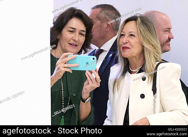 Trinidad Jimenez, Angeles Gonzalez Sinde attends the Opening of the exhibition 'Picasso 1906. The great transformation' at Reina Sofia Museum on November 14