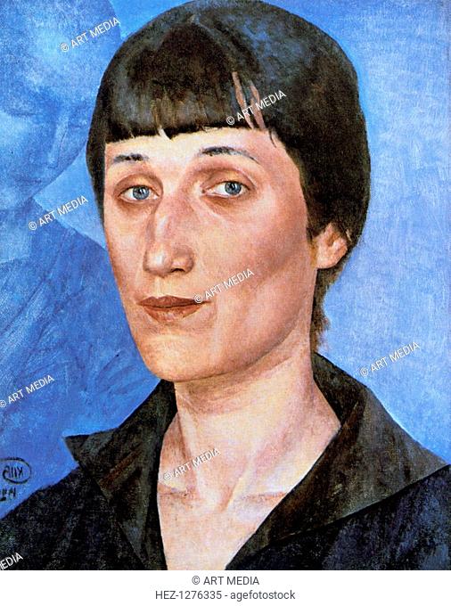 'Portrait of Anna Akhmatova', 1922. Anna Akhmatova was the pen name of the Russian poet Anna Andreevna Gorenko (1889-1966)