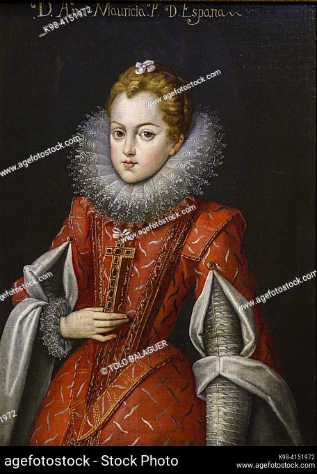 Infanta Ana of Austria, 1609, Rodrigo de Villandrando, Spanish school, Nins, portraits of children s. XVI-XIX, Sa Bassa Blanca Museum (msbb)