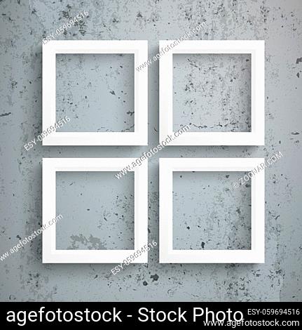 Template rectangle design on the concrete background. Eps 10 vector file
