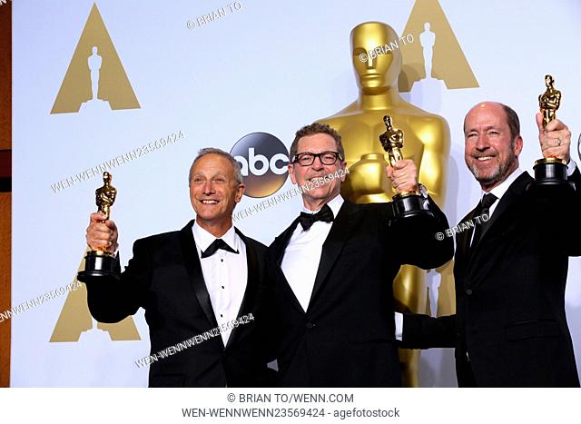 The 88th Oscars live from the Dolby Theatre - Press Room Featuring: Ben Osmo, Greg Rudloff, Chris Jenkins Where: Los Angeles, California