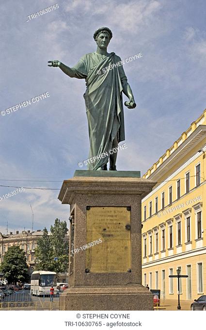 UKRAINE Odessa statue of Duc de Richelieu First Governor 1803-1814 as a Roman in a toga