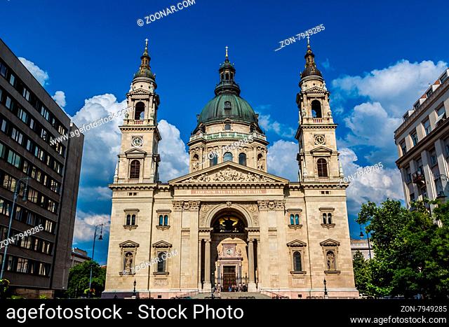 BUDAPEST - JULY 22: St. Stephen's Basilica is the third largest church building in present-day Hungary. on July 22, 2013 in Budapest