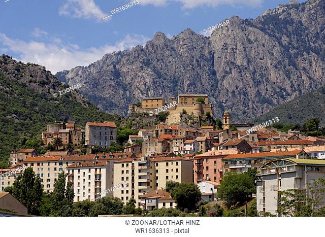 View of the the old town, Citadel, Corte, Corsica