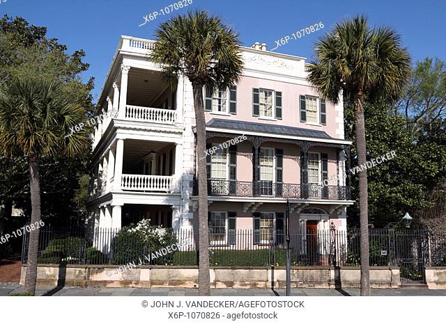 Edmondston-Alston House, Charleston, SC  A Federal styled mansion later transformed into the Greek Revival style  Confederate General P T  Beauregard viewed the...