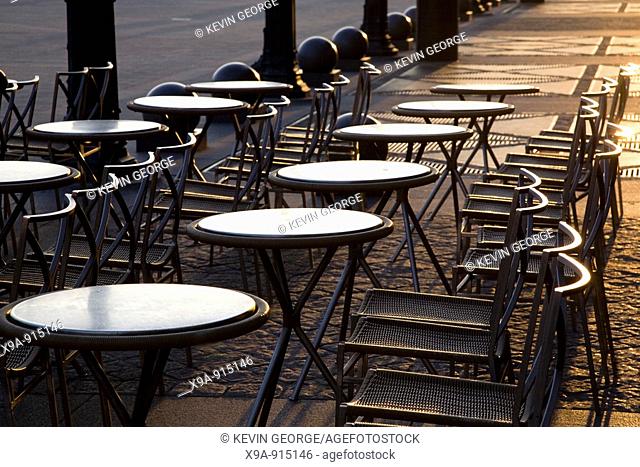 Cafe Marly Terrace, Louvre Art Museum, Paris, France