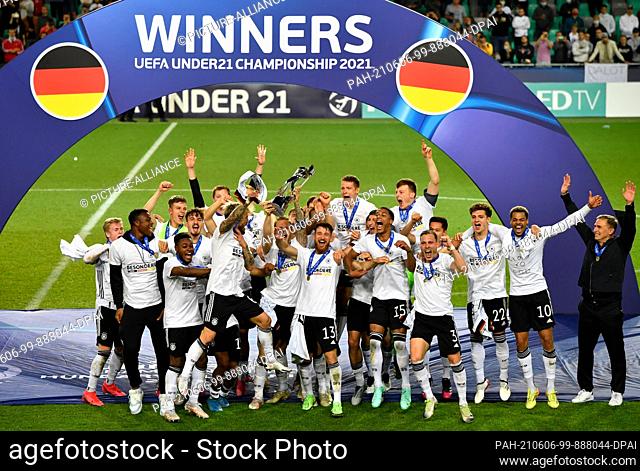 06 June 2021, Slovenia, Ljubljana: Football, U-21 Men: European Championship, Portugal - Germany, final round, final at Stozice stadium