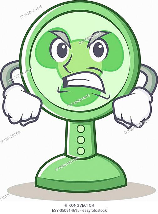 Angry fan character cartoon style vector illustration