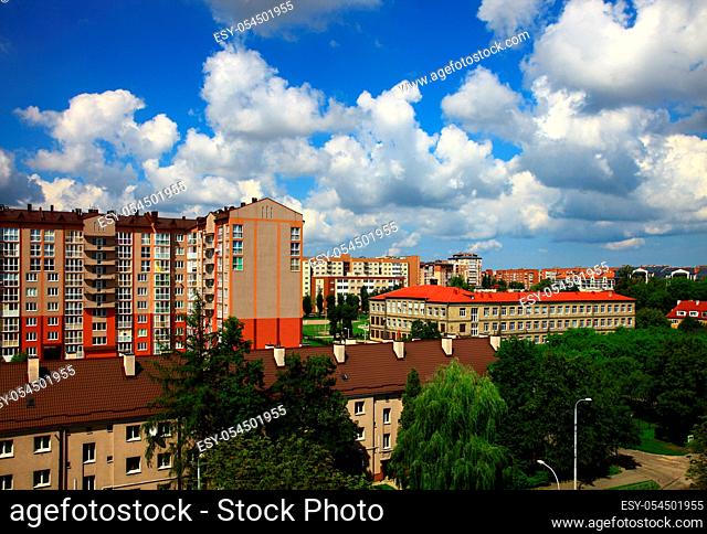 View of the Kaliningrad (Russia). Leningradsky District, Gagarina Street