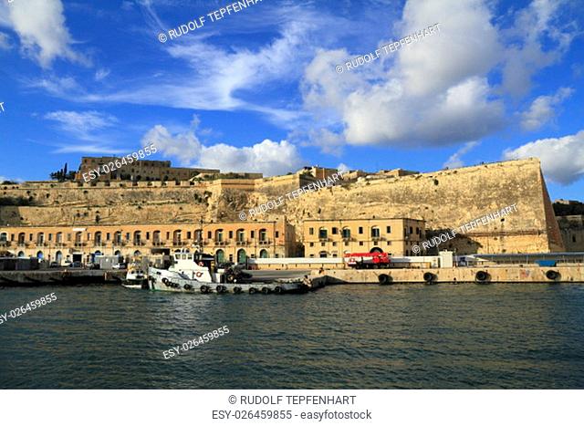 Ancient walls and streets of Valetta, Capital of Malta