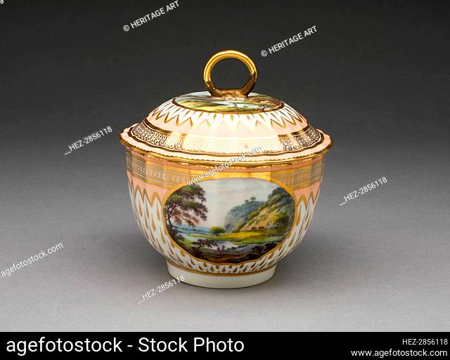 Sugar Bowl, Derby, 1780/95. Creator: Derby Porcelain Manufactory England