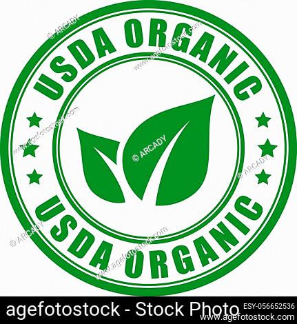Usda organic vector label on white background