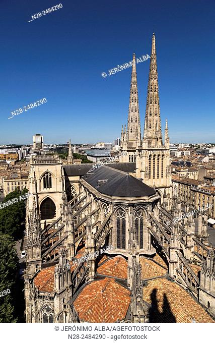 Panoramic view, Saint André Cathedral, Bordeaux, Gironde, Aquitaine, France, Europe
