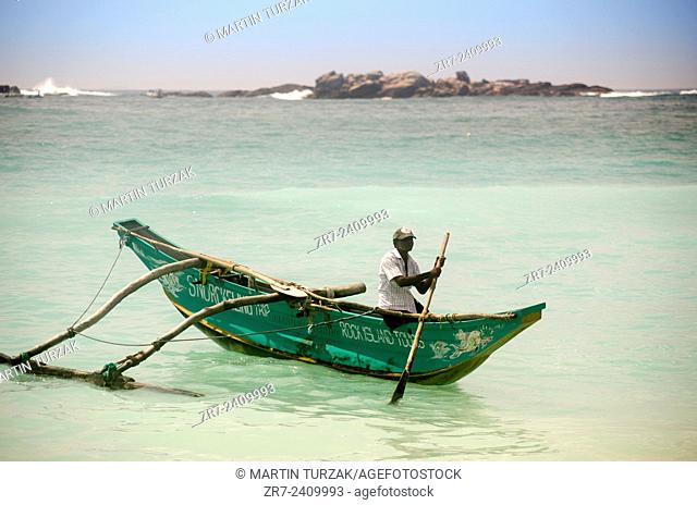 A fisherman in Unawatuna, Sri Lanka