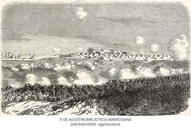 The central bastion as it stands today, Sevastopol, Crimean war, illustration from L'Illustration, Journal Universel, No 638, Volume XXV, May 19, 1855