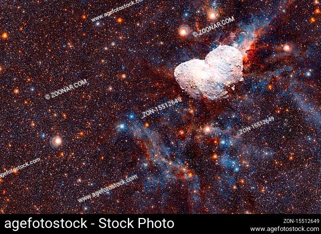 Asteroid. Science fiction cosmos. Elements of this image furnished by NASA